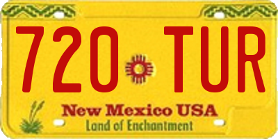 NM license plate 720TUR