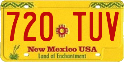 NM license plate 720TUV