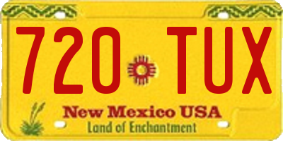 NM license plate 720TUX