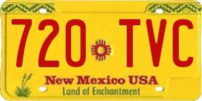 NM license plate 720TVC