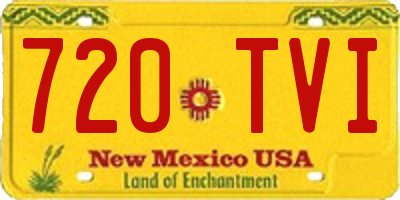 NM license plate 720TVI
