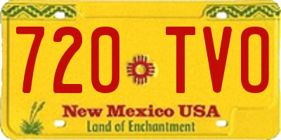 NM license plate 720TVO