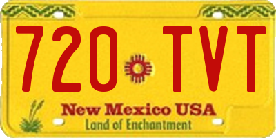 NM license plate 720TVT