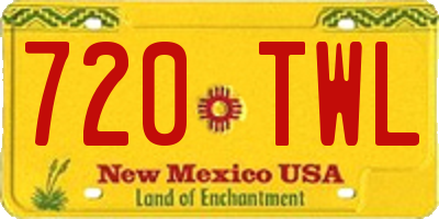 NM license plate 720TWL