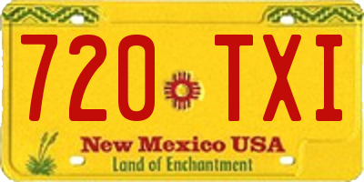 NM license plate 720TXI