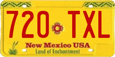NM license plate 720TXL