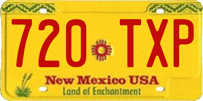 NM license plate 720TXP