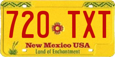 NM license plate 720TXT