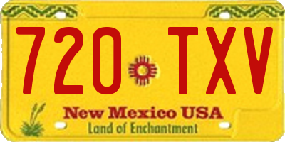 NM license plate 720TXV