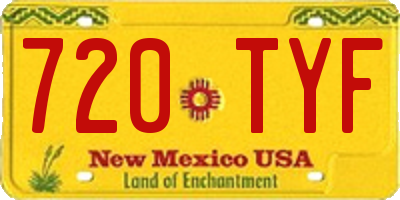 NM license plate 720TYF