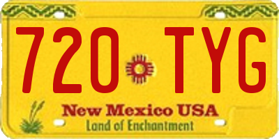 NM license plate 720TYG