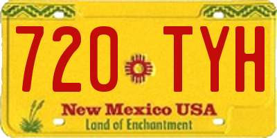NM license plate 720TYH