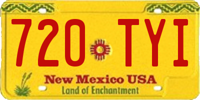 NM license plate 720TYI