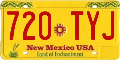 NM license plate 720TYJ