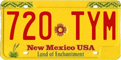 NM license plate 720TYM