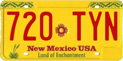 NM license plate 720TYN