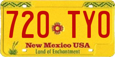 NM license plate 720TYO