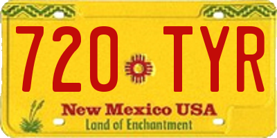 NM license plate 720TYR