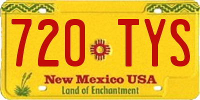 NM license plate 720TYS
