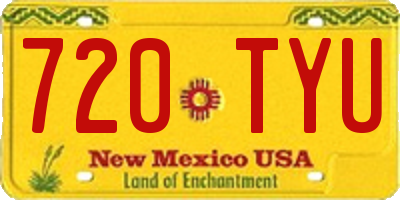 NM license plate 720TYU
