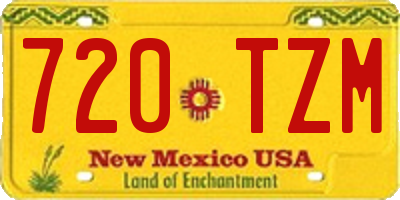 NM license plate 720TZM