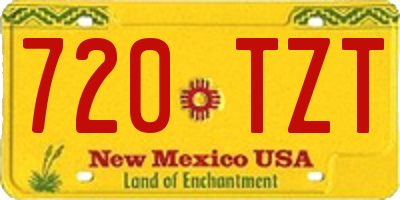 NM license plate 720TZT