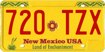 NM license plate 720TZX