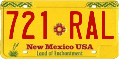 NM license plate 721RAL