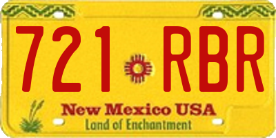 NM license plate 721RBR