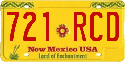 NM license plate 721RCD