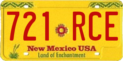NM license plate 721RCE