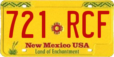 NM license plate 721RCF