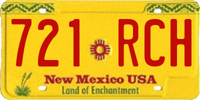 NM license plate 721RCH