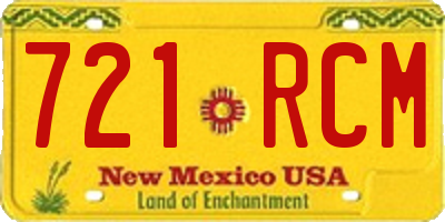 NM license plate 721RCM