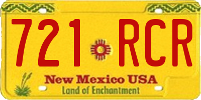 NM license plate 721RCR