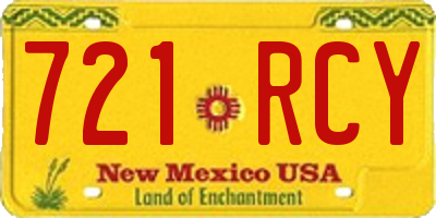 NM license plate 721RCY