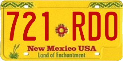 NM license plate 721RDO