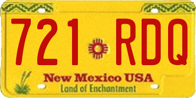 NM license plate 721RDQ