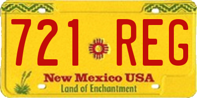 NM license plate 721REG