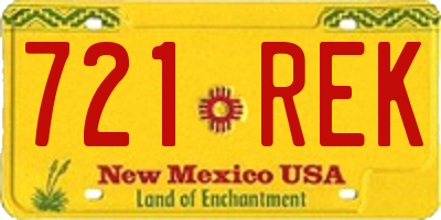 NM license plate 721REK
