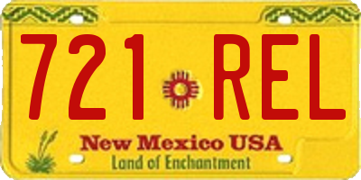 NM license plate 721REL