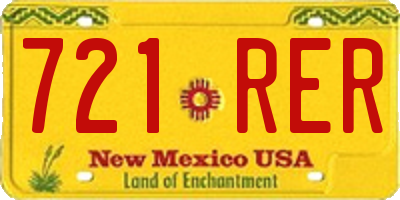 NM license plate 721RER