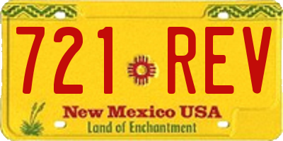 NM license plate 721REV