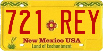 NM license plate 721REY