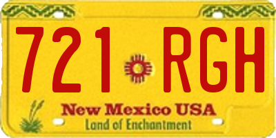 NM license plate 721RGH
