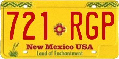 NM license plate 721RGP