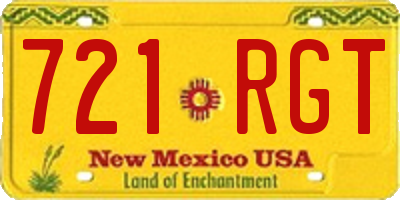NM license plate 721RGT