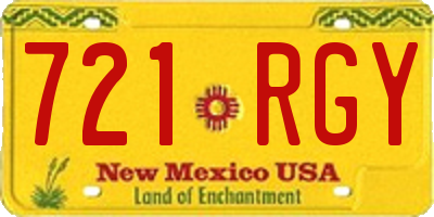 NM license plate 721RGY