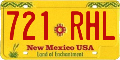 NM license plate 721RHL