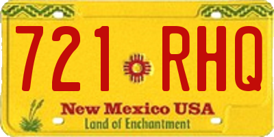NM license plate 721RHQ